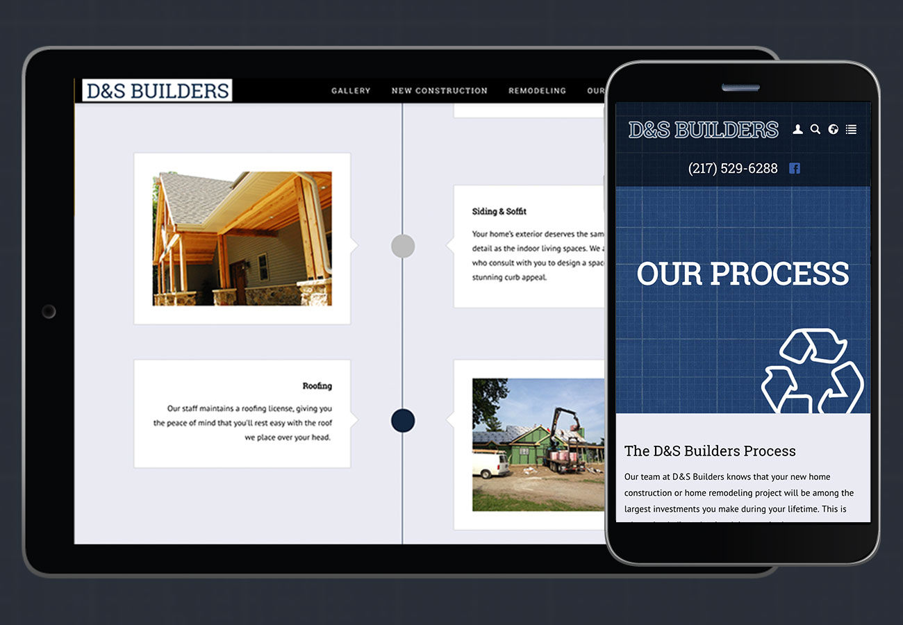 D&S Builders Tablet and Mobile Preview